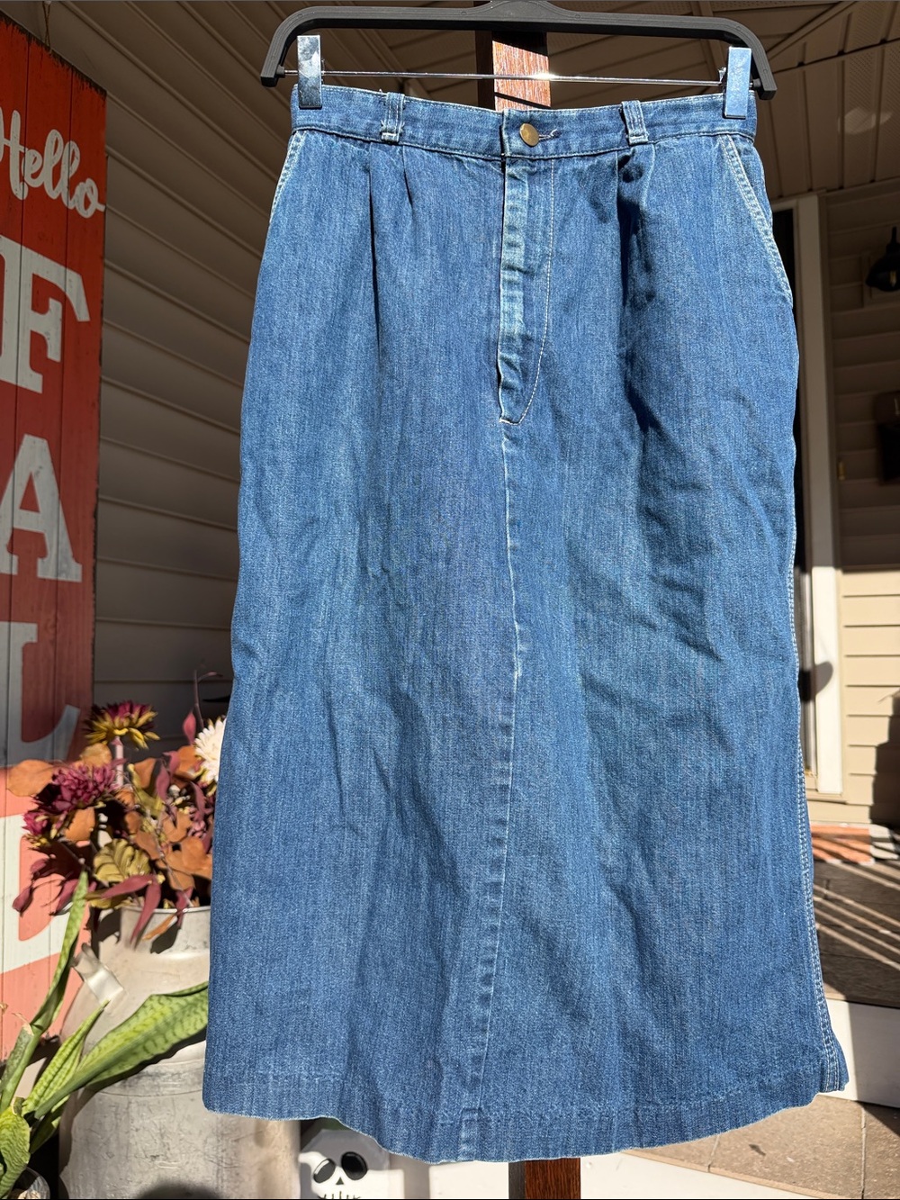 Vintage 80s Style Cheryl Tiegs Denim Skirt